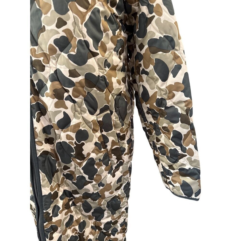 Everlane Womens Renew Long Liner Jacket~Size XS~Biscotti Camo Puffer NWT L10 49 - Picture 4 of 10